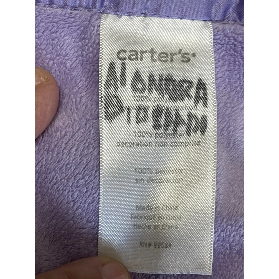 Cobertor Carters I Love My Family bebê elefante girafa acabamento acetinado com nervuras - Imagem 4 de 4