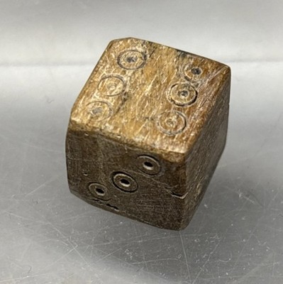 Antike römische Knochen Spielwürfel Karte 1. - 3. AD