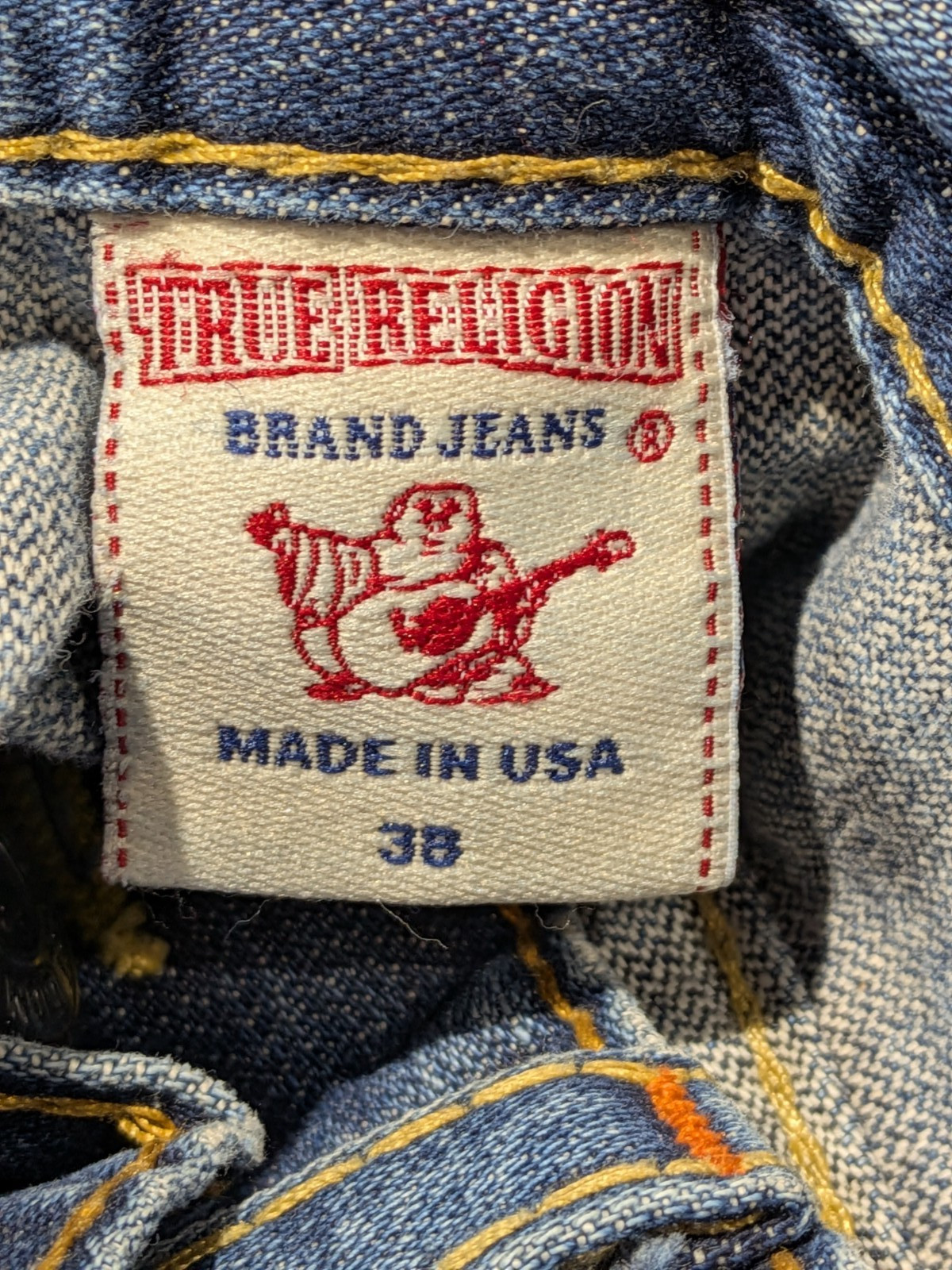 True Religion Billy Rainbow Straight Jeans Made in USA Size 38 World Tour thumbnail 9