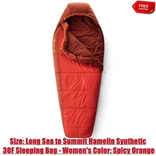 Size: Long Sea to Summit Hamelin Synthetic 30F Sleeping Bag - Women's Color: Spi
