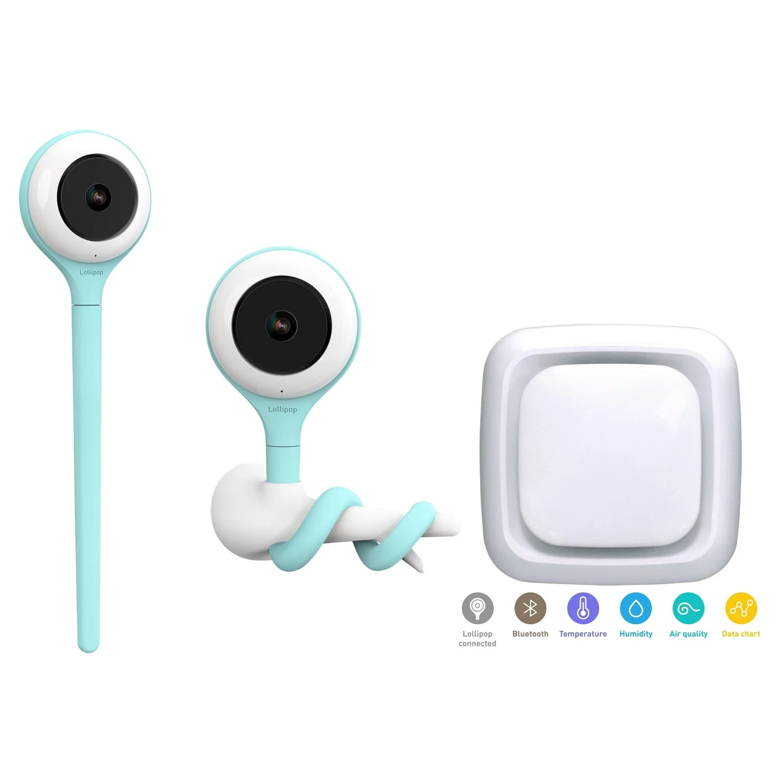 Lollipop Smart Baby Camera & Audio with Baby Monitor Turquoise, Baby Camera USED