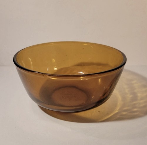 Vintage Anchor Hocking Fire-King Amber Glass Bowl 8 1/4” Diameter x 4 1/2” Tall - Picture 5 of 9
