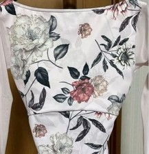 Chacott S Leotard Floral Rose Pattern Long Sleeve Unused Ballet Dancewear