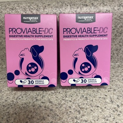 Nutramax Proviable-DC DIGESTIVE HEALTH 60 Sprinkle Capsules for Dogs and Cats