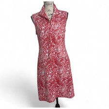 IBKUL COLLEEN Sleeveless Dress Size S UPF 50 Quick Dry Pink Roses Animal Print