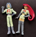 Vintage Japanese Pokémon figures of Jessie and James Team Rocket