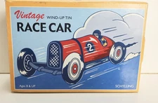 Schylling Reproduction 1950s Vintage Wind-Up Tin Race Car Red # 2 NIB 