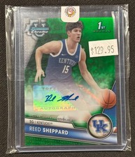 2023 Bowman University Chrome Reed Sheppard GREEN 1st Bowman Autograph Auto /99