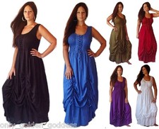 u pick color & size  dress maxi 2 layers no sleeve smocked lacing stunning