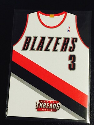 2016-17 Panini Threads CJ McCollum Team Jersey Die Cut card
