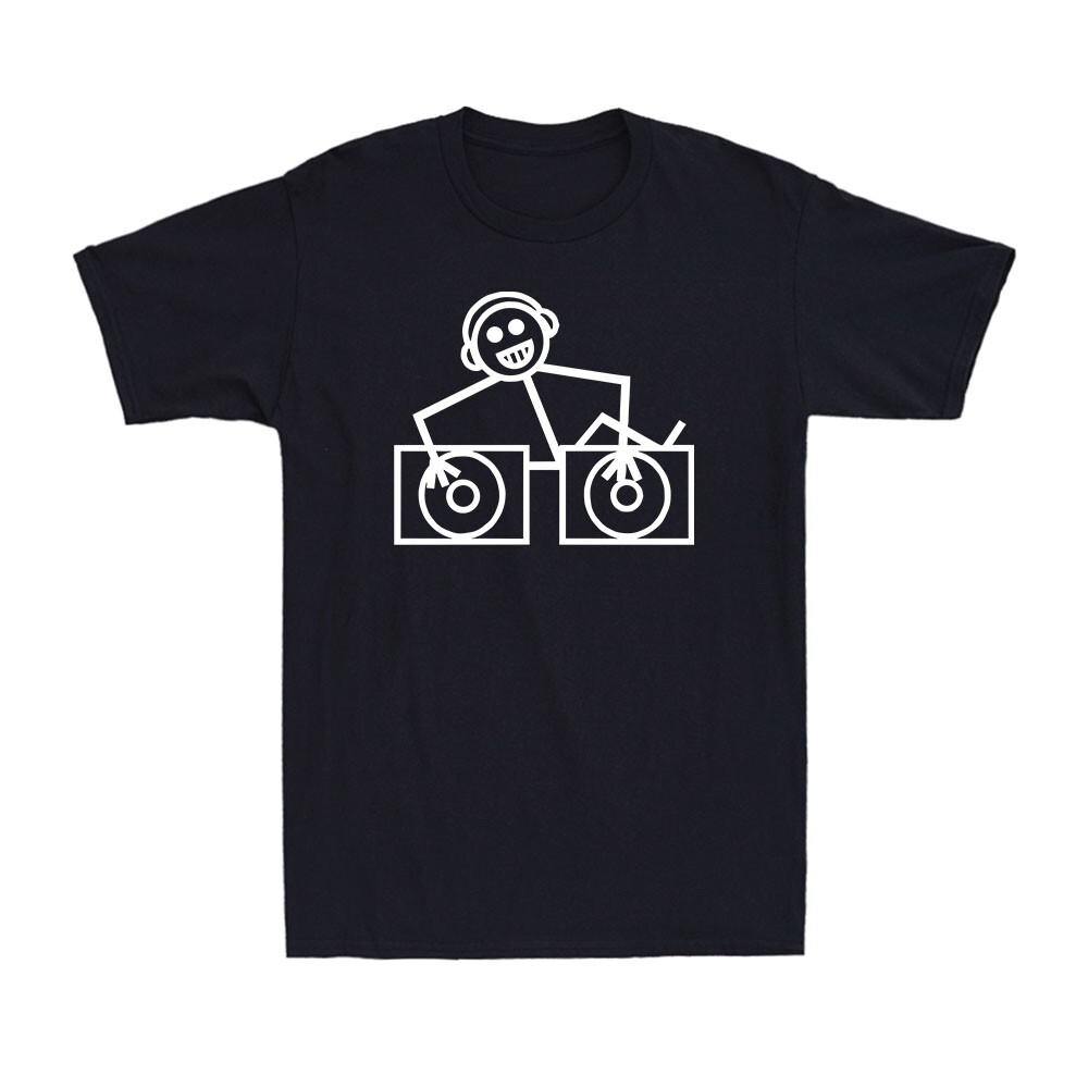 DJ Club Dance Rave Music House Cool Funny Gift Vintage Men's Cotton T-Shirt