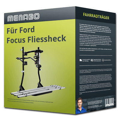 Menabo Fahrradträger Cobra Plus schwarz/silber für Ford Focus III - 3 Fahrräder 