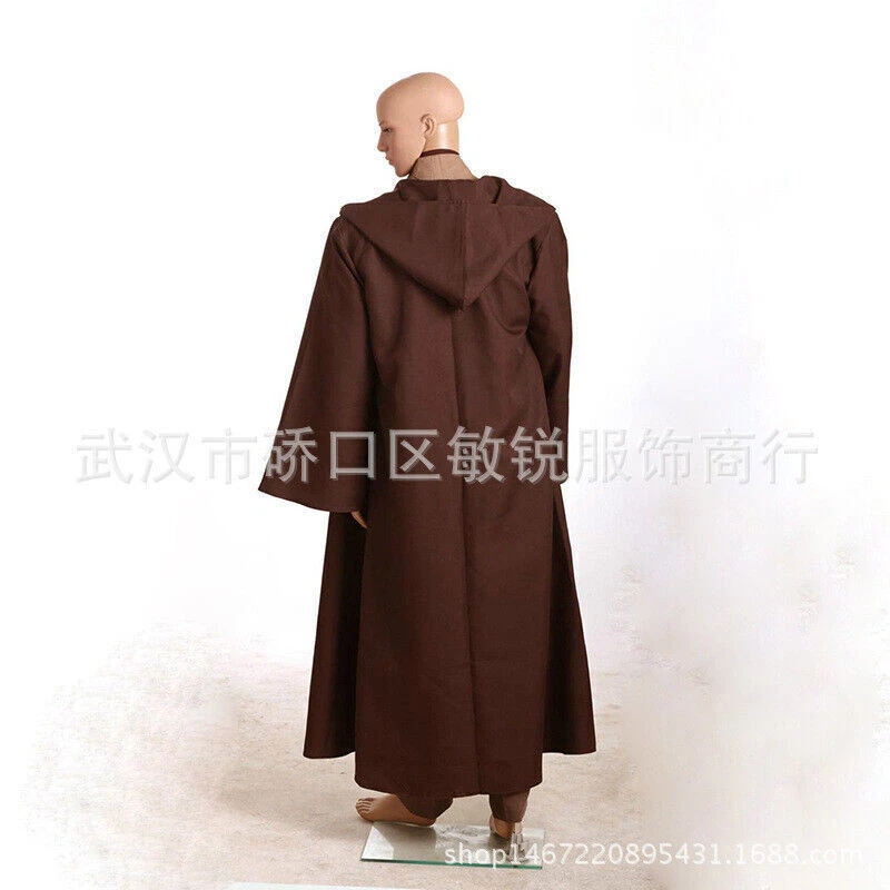 Conjunto completo de roupas fantasia cosplay Star Wars Obi-Wan Kenobi uniforme cavaleiro Jedi  - Imagem 3 de 4
