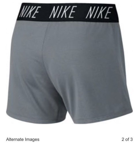 Nike Dri Fit Girls Trophy Short Available In 2 Colors Grey/Black & Black/Fuchsia - Picture 3 of 4