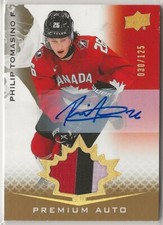 2021-22 Upper Deck Team Canada Juniors Patch Auto #12 Philip Tomasino U20 30/125