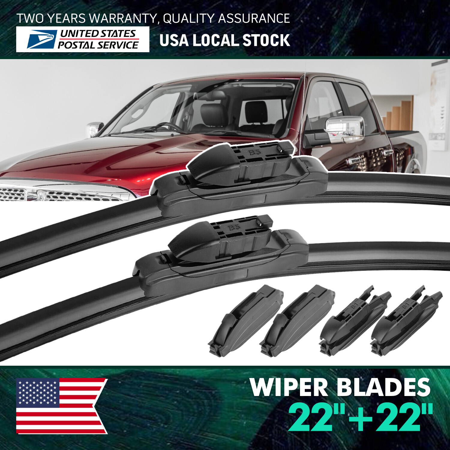 Highly clean Front Bracketless Windshield Wiper Blades 22