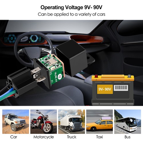GPS Car Tracker Relay Real Time Device GSM Locator Cut Oil Anti-theft Hidden APP - Picture 15 of 35