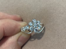 1.1 Carat Lab Created Diamond Solitaire Ring In Platinum plated 925 Size N