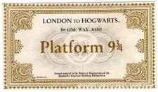 New Harry Potter Hogwarts Express Train Ticket Platform 9 3/4. Souvenir Poster