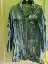 Cherry Koko Vintage Denim Ripped Jeans Jacket Size M