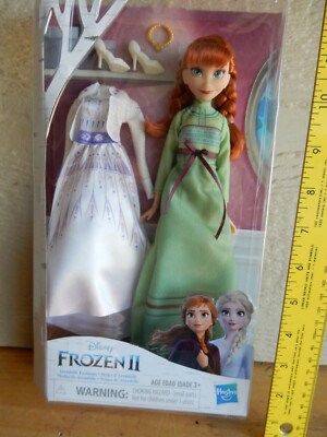Anna 11'' Doll with 2 Outfits  Arendelle Fashions Frozen II Disney/ Hasbro 