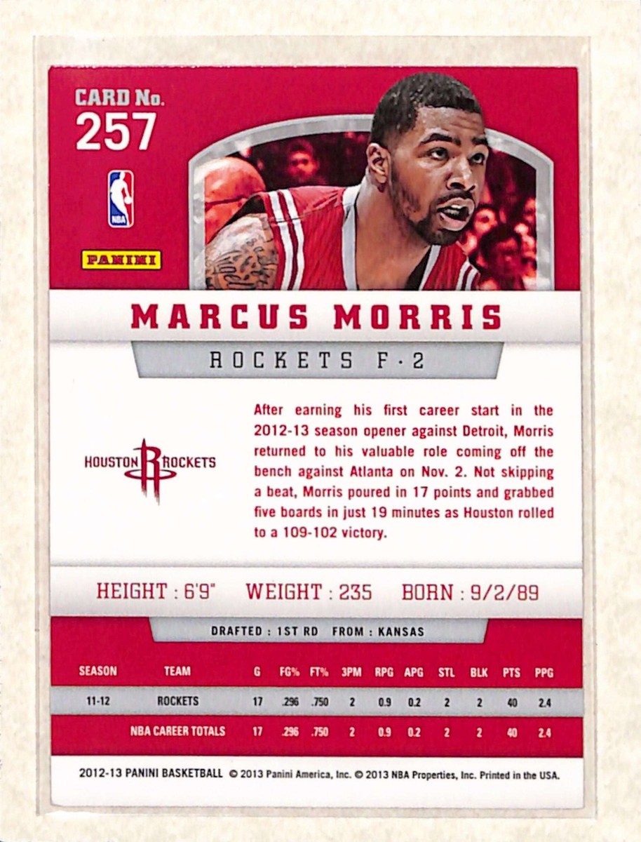 2012-13 Panini #257 Marcus Morris EX | eBay
