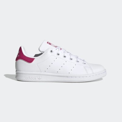 Adidas Originals Stan Smith J White Bold Pink Big Kid's Athletic