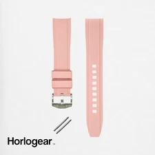 PINK Rubber Watch Strap Band for Omega Swatch Speedmaster MoonSwatch Moonwatch