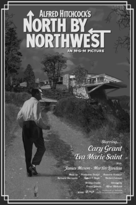 #ad North by Northwest Dakota Randall Spy Movie Variant BW Poster Screen Print Mondo $127.99