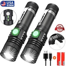 Rechargeable 990000LM LED Flashlight Tactical Police Super Bright Torch Zoomable