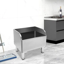 Commercial Stainless Steel Floor Mop Sink Silver - 24" *16" *22", 12" Deep Basin