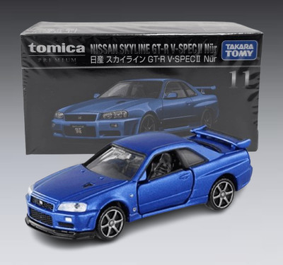 TOMICA PREMIUM 11 NISSAN SKYLINE GT-R V-SPEC II NUR R34 1/62 TOMY DIECAST CAR