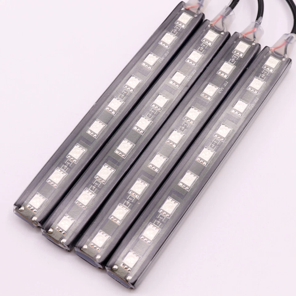 Rojo 9 LED Carga Coche Luces Decorativas Lámparas Coche Interior Accesorios Pie Foto 3 de 4
