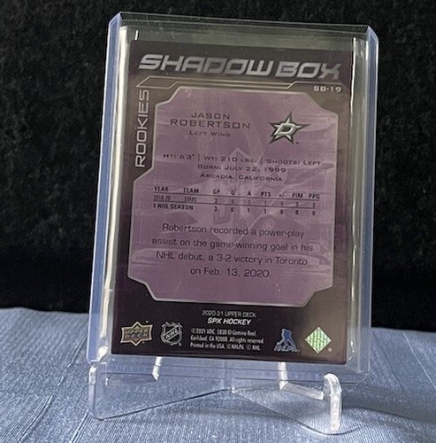 2020-21 SHADOW BOX ROOKIES JASON ROBERTSON - Picture 2 of 2