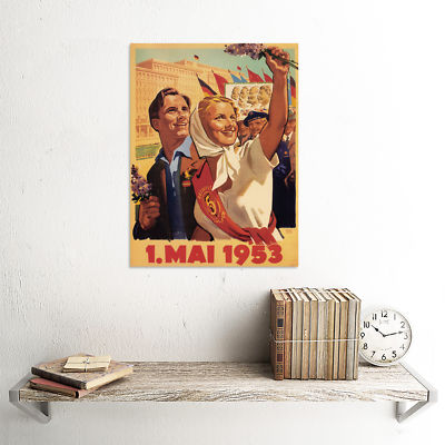 Propaganda Communism Ddr East Germany 1 May 1953 Poster Art Print