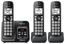 Panasonic KX-TG833SK 3-Handset Bluetooth Cordless Phone (Certified Refurbished)