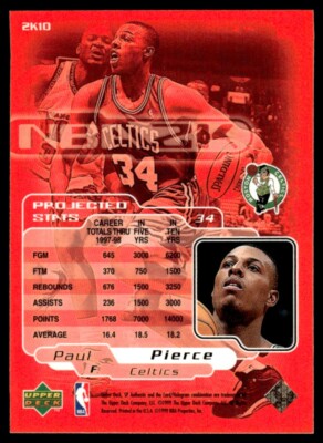 NBA UD BLACK 9/15 Paul Pierce 直筆サインカード Paul Pierce Autograph Photo Dunk Spotlight Vertical 11×14