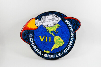 Apollo 7 Plaque, 14'', Mahogany