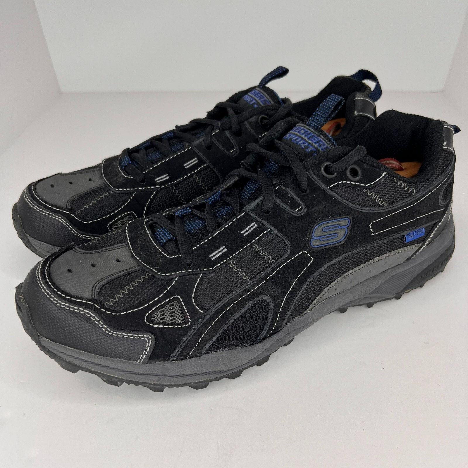 Skechers Mens 51080 Black Sports Memory Foam Lace Up Size 12 Running Shoes