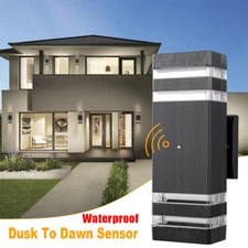Dusk to Dawn Sensor Outdoor Wall Light Exterior Lighting Fixture Porch Sconce