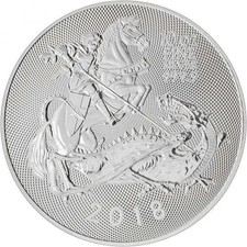 2018 Royal Mint 10oz Valiant St George Dragon .999 Fine Silver Bullion Coin mint