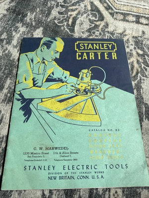 #ad #ad Stanley Carter Electric Tools Catalog No 80 1946 $75.00