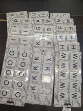 A&C Adams Wood Tiles 160 PC New Assorted Letters A F L H I K M N G U W  O P