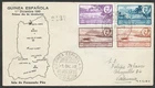 SPAIN GUINEA to Valencia FDC 1949 Fernando Poo island MAP
