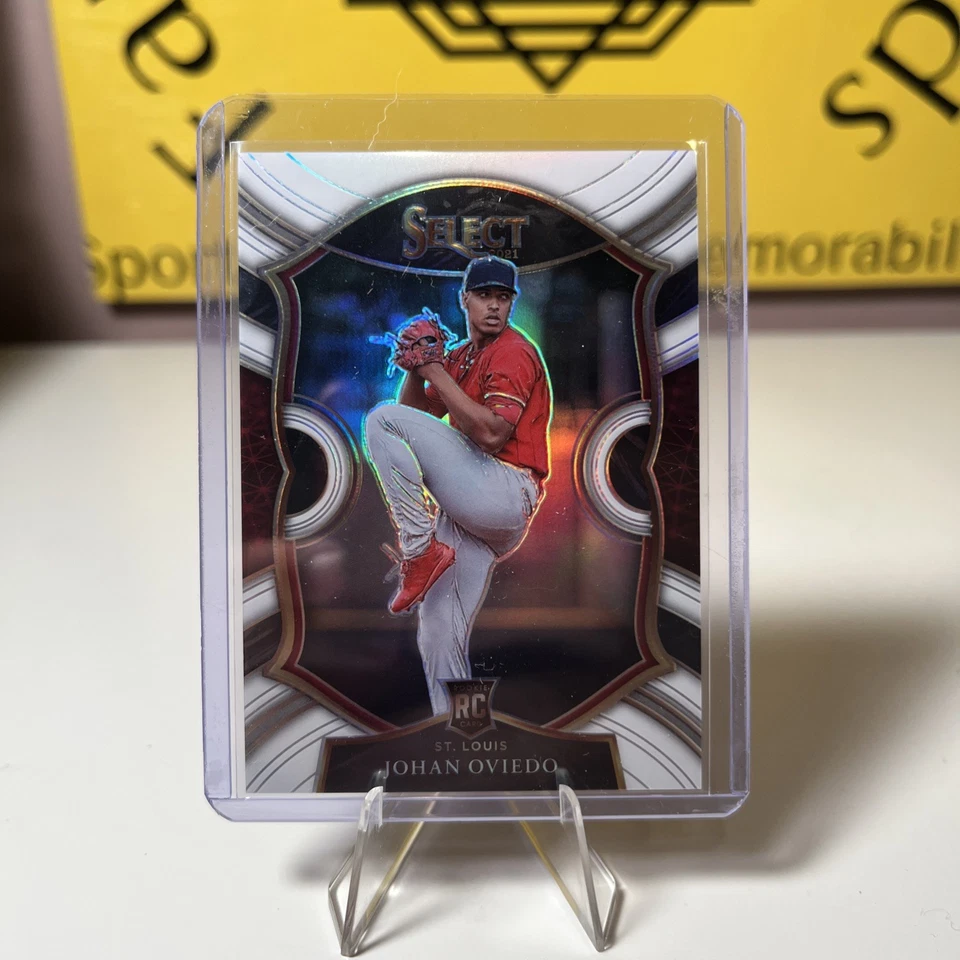 2021 Panini Select - Concourse Johan Oviedo #41 White Prizm /50 (RC) - Image 4 of 4