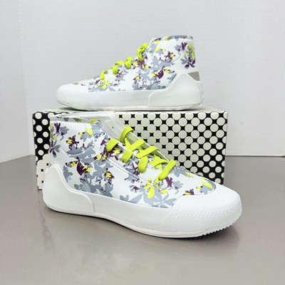 Adidas Stella McCartney White ASMC Treino Mid Cut Floral Print Shoes Women's 7