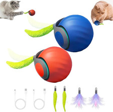 Speedy 2.0 Tail 2 Packs Interactive Cat Toys for Indoor Cats, Automatic Cat Toy