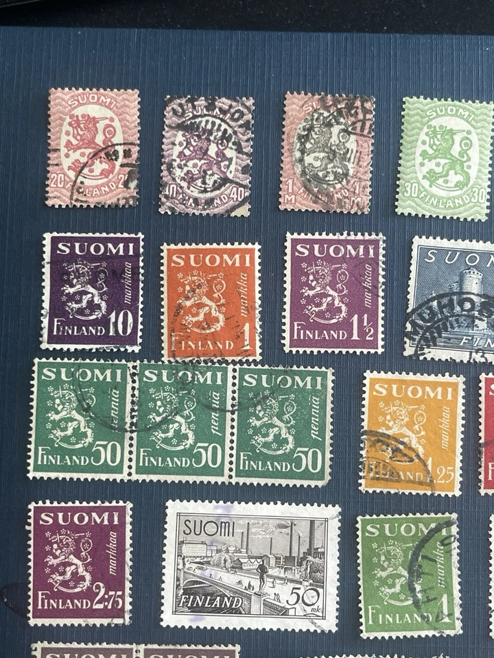 FINLAND 1917-1995  Mix 24 Stamps+ 3 Blocks +Birds/Owls-Booklet-Block/, - Image 2 of 4