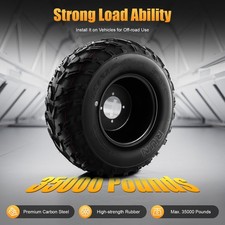 10 Inch Atv Wheels 22x10-10 Tire Rim For 200cc 250cc Quad Utv Off Road Black New