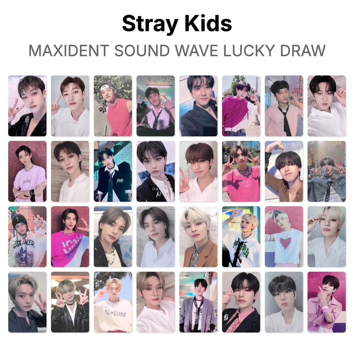 Stray Kids MAXIDENT SOUND WAVE LUCKY DRAW Official Photocard KPOP